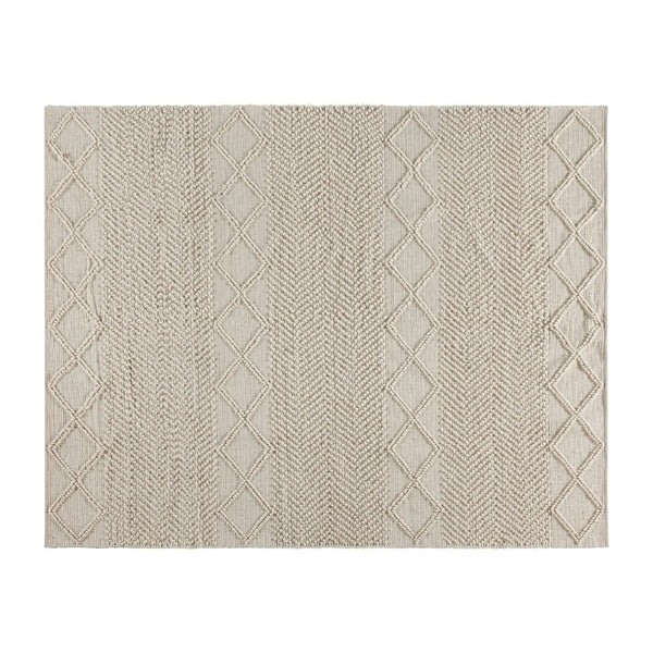English Elm Melissa 8' x 10' Handwoven Area Rug - Modern Ivory Geometric Design for Comfort & Style in Any Room CI-20-9450A-810-CR-GG