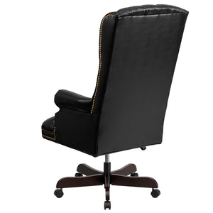 English Elm Turner High Back Executive Swivel Office Chair - Luxurious Tufted Ergonomic Design for Comfort Black CI-360-BK-GG