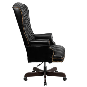 English Elm Turner High Back Executive Swivel Office Chair - Luxurious Tufted Ergonomic Design for Comfort Black CI-360-BK-GG