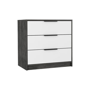 English Elm Kaia 3-Drawer Dresser with Spacious Top and Modern Two-Tone Finish, 27.5" Wide Storage Solution Multicolor 31.5 L x 21.3 W x 11 H B20092022
