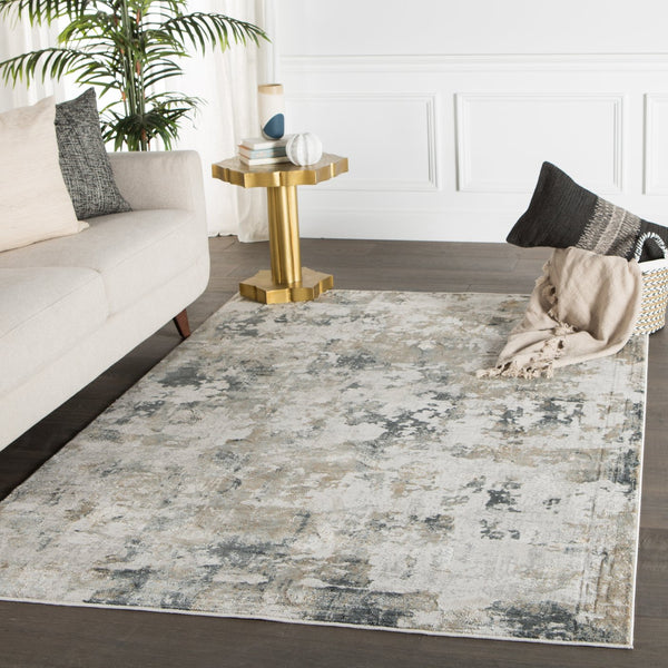 Jaipur Living Cirque Lynne Ciq01 Powerloomed Machinemade 55% Viscose 45% Polyester Abstract Abstract Indoor Rug Taupe, Slate 55% Viscose 45% Polyester Rug139814