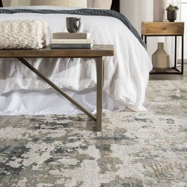 Jaipur Living Cirque Lynne Ciq01 Powerloomed Machinemade 55% Viscose 45% Polyester Abstract Abstract Indoor Rug Taupe, Slate 55% Viscose 45% Polyester Rug139814