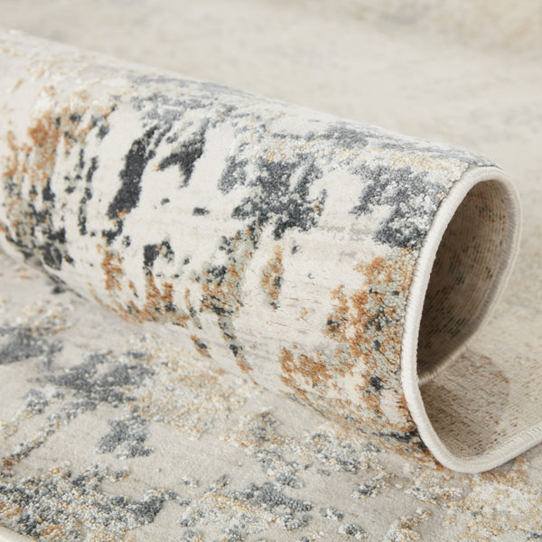 Jaipur Living Cirque Arvo Modern Industrial Machine Made Indoor Rug White 6'7"x9'6"