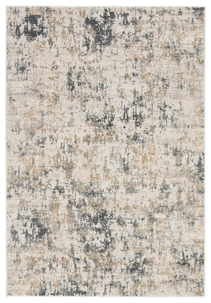 Jaipur Living Cirque Arvo Modern Industrial Machine Made Indoor Rug White 6'7"x9'6"