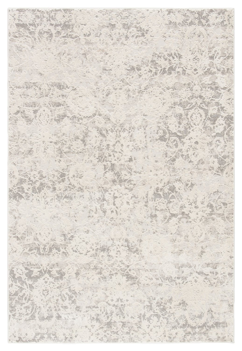 Jaipur Living Cirque Alonsa Ciq10 Powerloomed Machinemade 60% Polyester 40% Viscose Traditional Floral Indoor Rug Gray, Light Taupe 60% Polyester 40% Viscose Rug142772