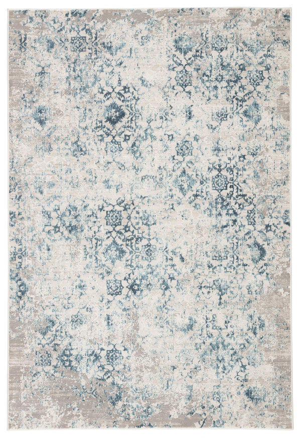 Jaipur Living Jaipur Living Siena Damask Runner Rug Viscose Blend High-low Pile Transitional Hallway Blue 2'X3' RUG142028