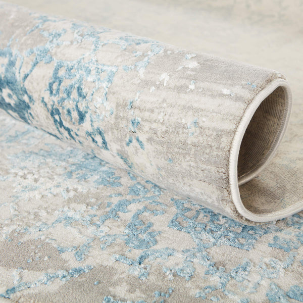 Jaipur Living Jaipur Living Siena Damask Runner Rug Viscose Blend High-low Pile Transitional Hallway Blue 2'X3' RUG142028