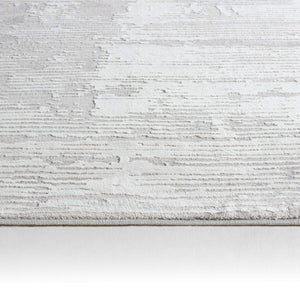 Jaipur Living Jaipur Living Paxton Abstract Runner Rug Viscose Blend High Low Pile Ivory Gray RUG143758