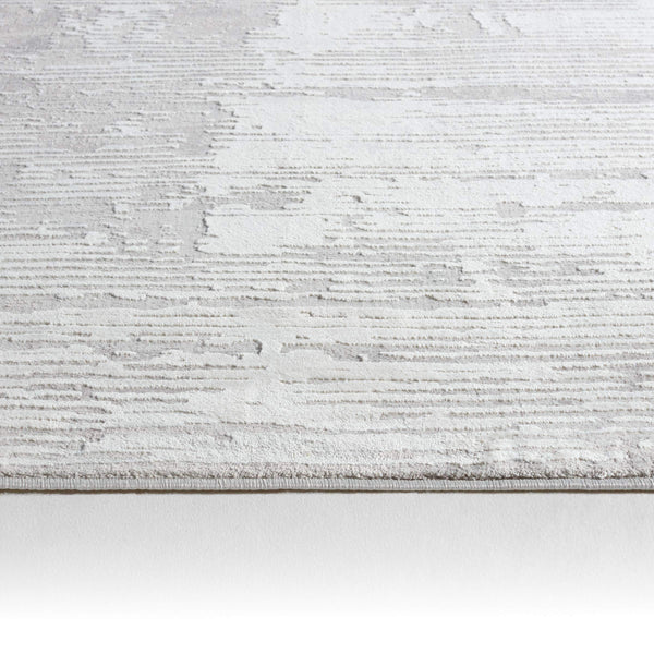 Jaipur Living Jaipur Living Paxton Abstract Runner Rug Viscose Blend High Low Pile Ivory Gray RUG143758