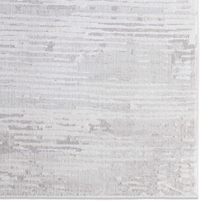 Jaipur Living Jaipur Living Paxton Abstract Runner Rug Viscose Blend High Low Pile Ivory Gray RUG143758