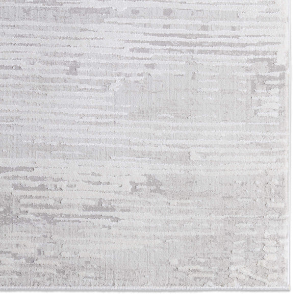 Jaipur Living Jaipur Living Paxton Abstract Runner Rug Viscose Blend High Low Pile Ivory Gray RUG143758