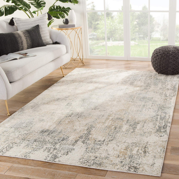 Jaipur Living Jaipur Living Ramsey Viscose Runner Rug Medallion High-low Pile Transitional Gray Gold RUG144017