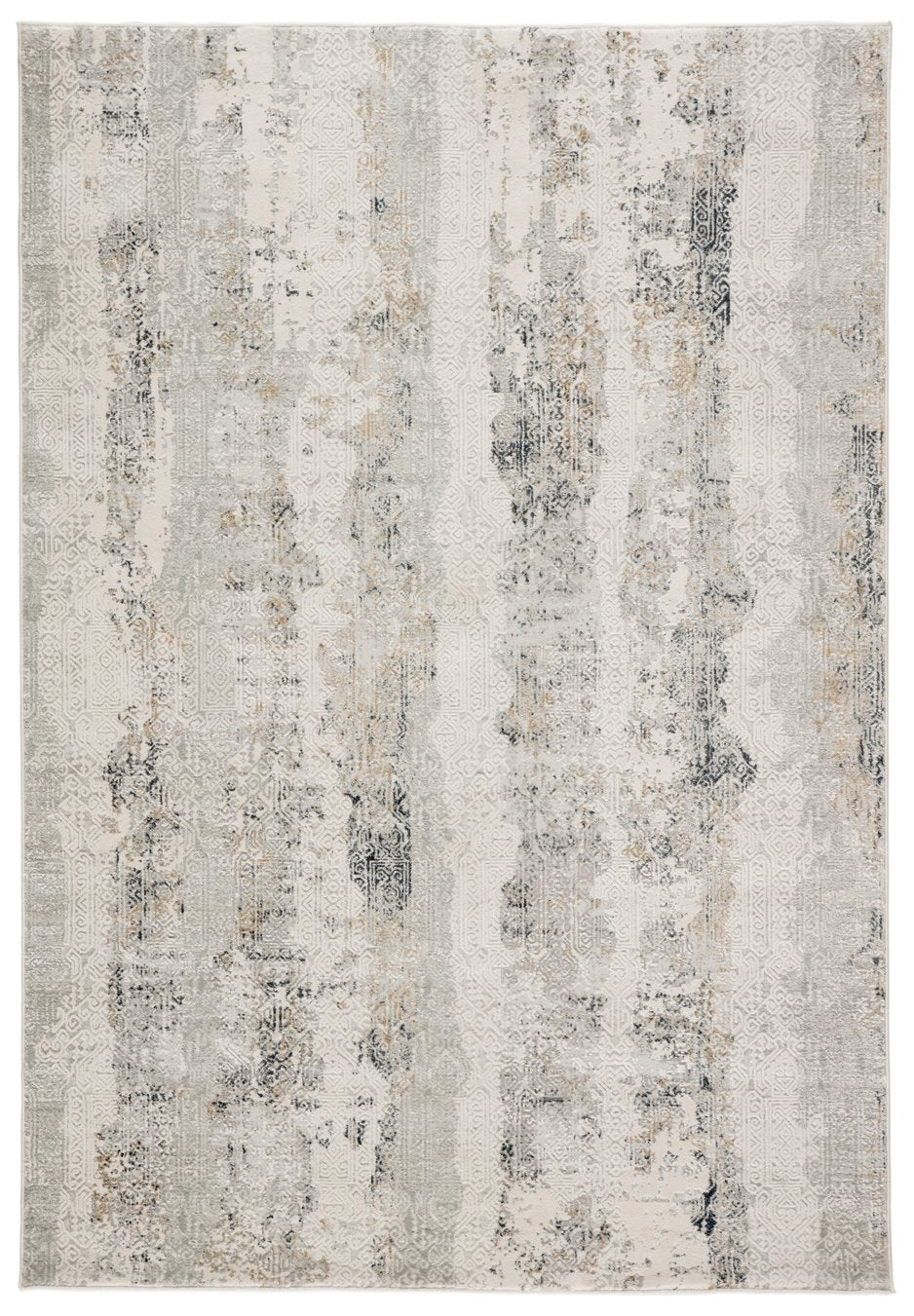 Jaipur Living Cirque Jaspal Ciq35 Powerloomed Machinemade 70% Polyester 30% Viscose Abstract Oriental Indoor Rug Ivory, White 70% Polyester 30% Viscose Rug152076
