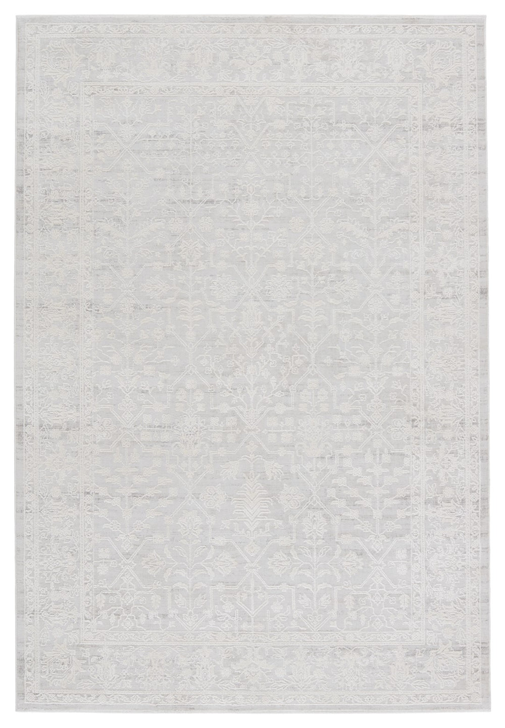 Jaipur Living Cirque Riella Updated Traditional Transitional Machine Made Indoor Rug Light Gray 6'7"x9'6"