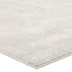 Jaipur Living Jaipur Living Ottavia Viscose Geometric Rug Antique Distressed High Low Pile Accent Gray RSW104782
