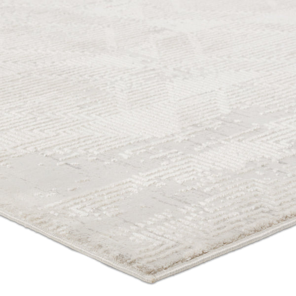 Jaipur Living Jaipur Living Ottavia Viscose Geometric Rug Antique Distressed High Low Pile Accent Gray RSW104782