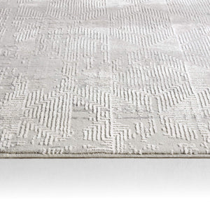 Jaipur Living Jaipur Living Ottavia Viscose Geometric Rug Antique Distressed High Low Pile Accent Gray RSW104782