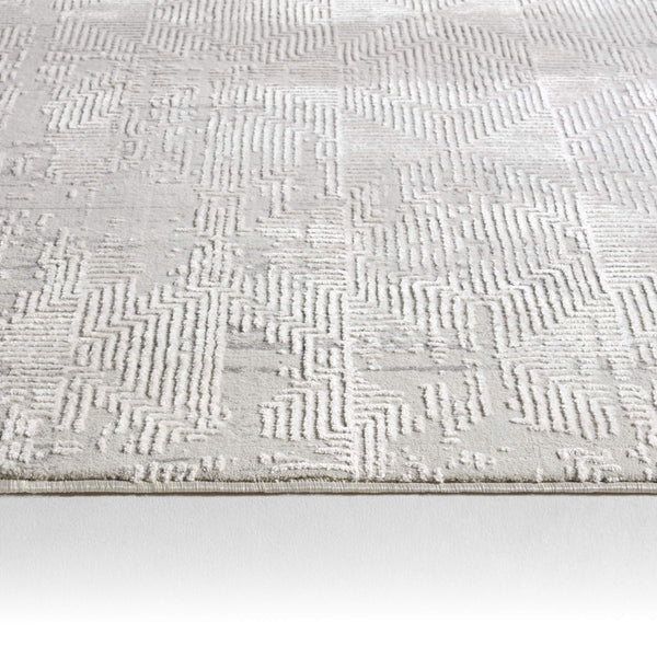 Jaipur Living Jaipur Living Ottavia Viscose Geometric Rug Antique Distressed High Low Pile Accent Gray RSW104782
