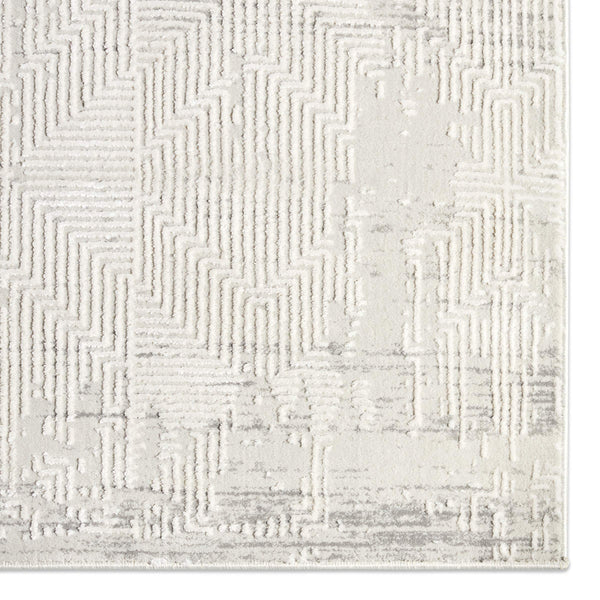 Jaipur Living Jaipur Living Ottavia Viscose Geometric Rug Antique Distressed High Low Pile Accent Gray RSW104782