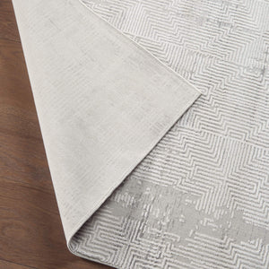 Jaipur Living Jaipur Living Ottavia Viscose Geometric Rug Antique Distressed High Low Pile Accent Gray RSW104782