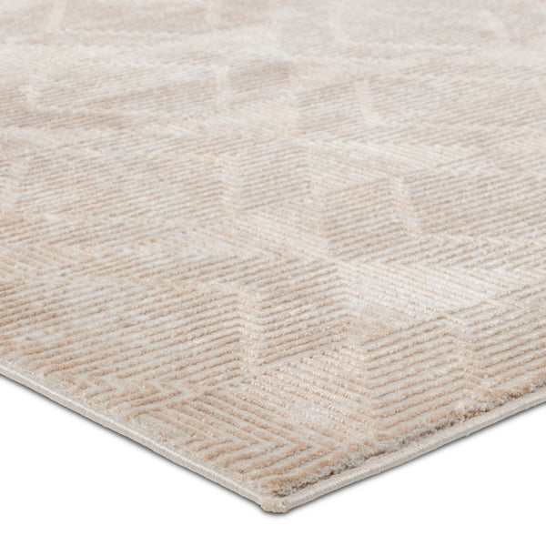 Jaipur Living Jaipur Living Ottavia Viscose Geometric Rug Antique Distressed High Low Pile Accent Light Gray RSW104783