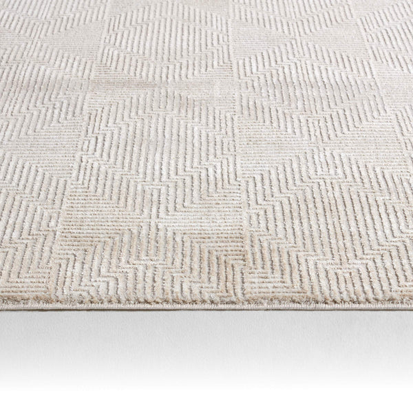 Jaipur Living Jaipur Living Ottavia Viscose Geometric Rug Antique Distressed High Low Pile Accent Light Gray RSW104783