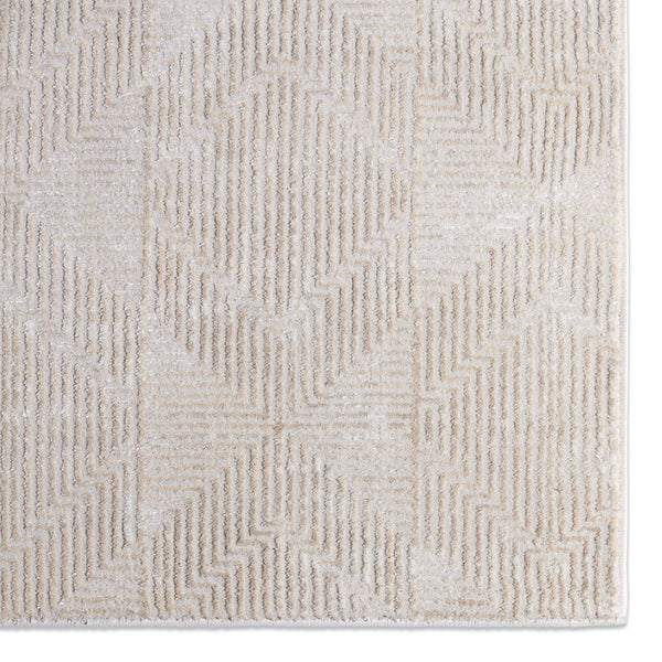 Jaipur Living Jaipur Living Ottavia Viscose Geometric Rug Antique Distressed High Low Pile Accent Light Gray RSW104783