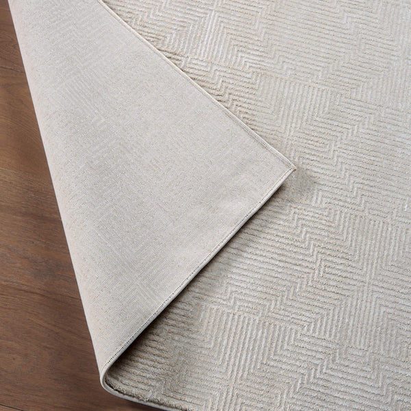 Jaipur Living Jaipur Living Ottavia Viscose Geometric Rug Antique Distressed High Low Pile Accent Light Gray RSW104783