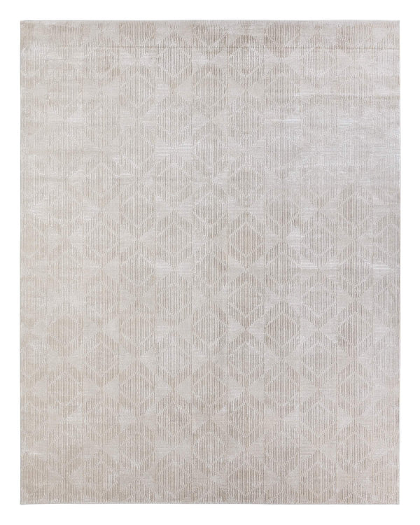 Jaipur Living Jaipur Living Ottavia Viscose Geometric Rug Antique Distressed High Low Pile Accent Light Gray RSW104783