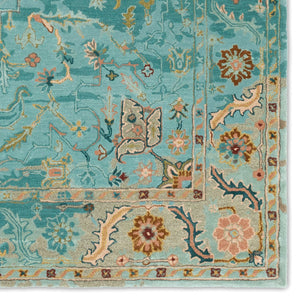 Jaipur Living Citrine Cristobol Cit13 Tufted Handmade 65% Viscose 35% Wool Vintage Medallion Indoor Rug Turquoise, Pink 65% Viscose 35% Wool, 100% Polyester Rug158213