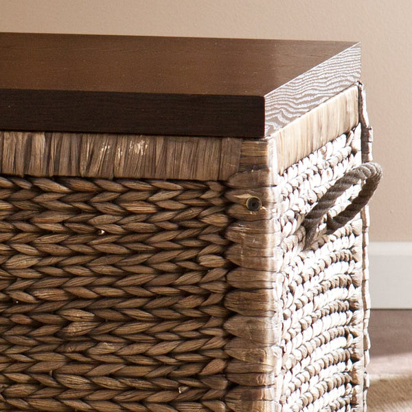 Safavieh Harrowell Water Hyacinth Trunk Woven Storage Chest For Bohemian Living Rooms CK0124