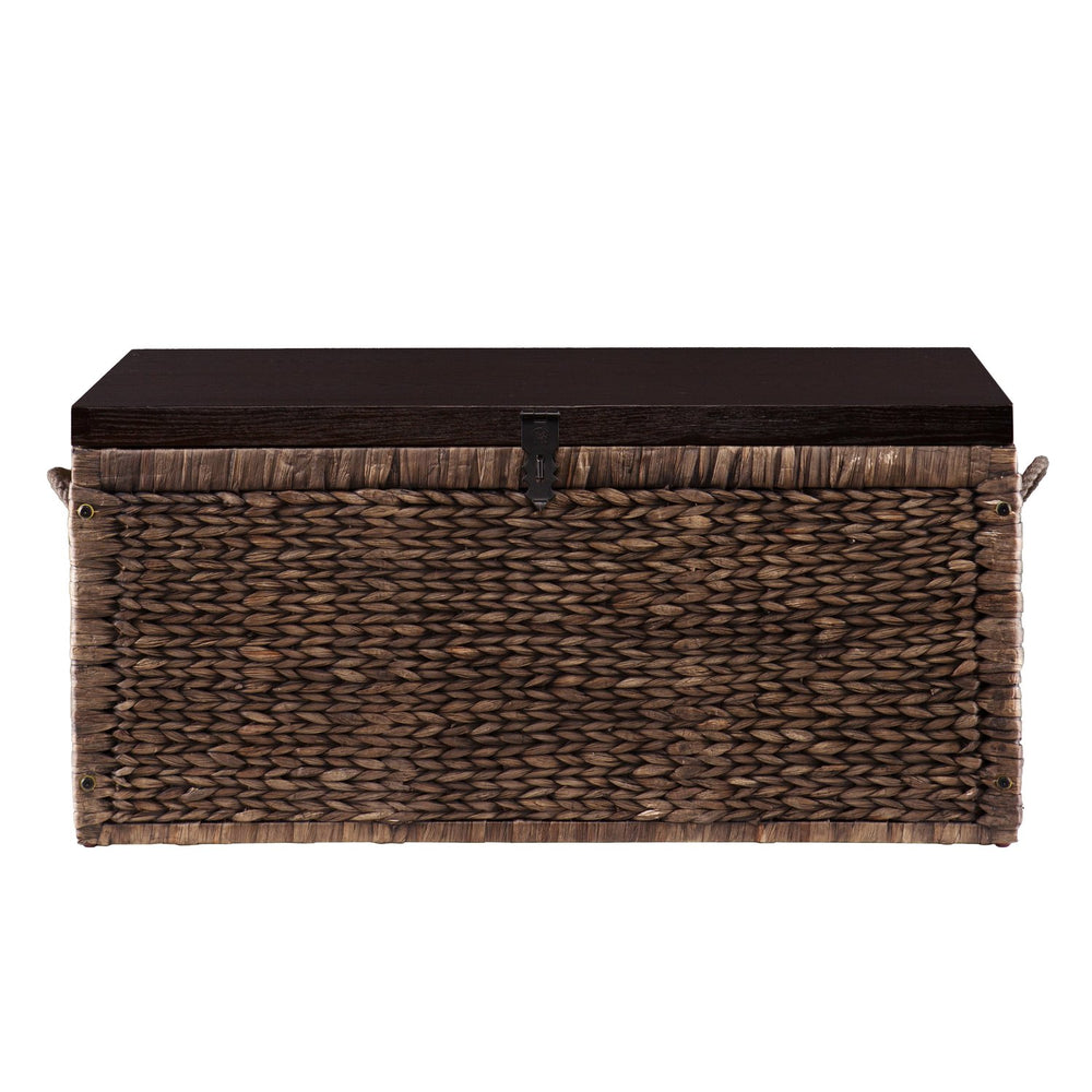 Safavieh Harrowell Water Hyacinth Trunk Woven Storage Chest For Bohemian Living Rooms CK0124