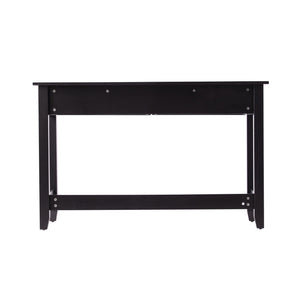 Safavieh Holly Martin Chekshire Black Console Table With Woven Drawers For Entryway Storage CK1003003