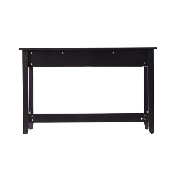Safavieh Holly Martin Chekshire Black Console Table With Woven Drawers For Entryway Storage CK1003003