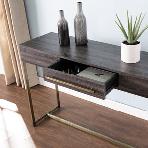 Safavieh Akmonton Narrow Entryway Console Table With Iron Frame And Hidden Drawer For Modern Spaces CK1004803