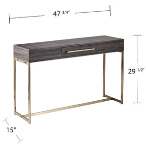 Safavieh Akmonton Narrow Entryway Console Table With Iron Frame And Hidden Drawer For Modern Spaces CK1004803