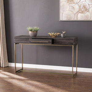 Safavieh Akmonton Narrow Entryway Console Table With Iron Frame And Hidden Drawer For Modern Spaces CK1004803