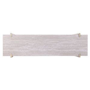 Safavieh Ardmillan Two Tier Faux Marble Console Table With Iron X Base For Entryway BRASS CK1004903