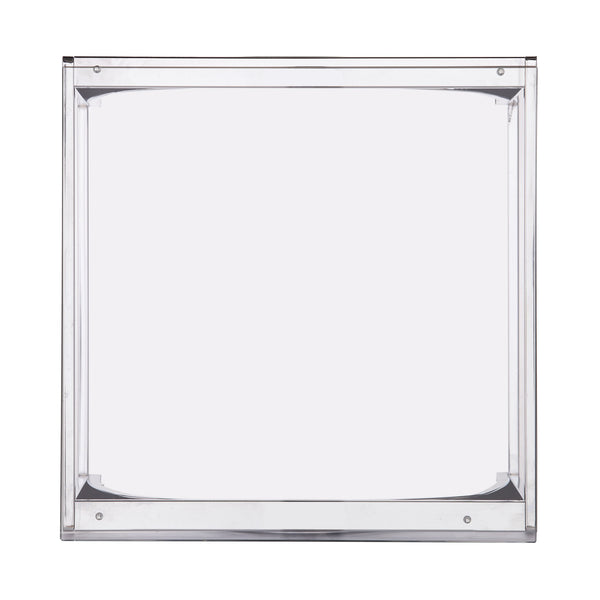 Safavieh Stevenly Square Tempered Glass End Table With Arched Iron Frame For Modern Living Rooms CK1005302
