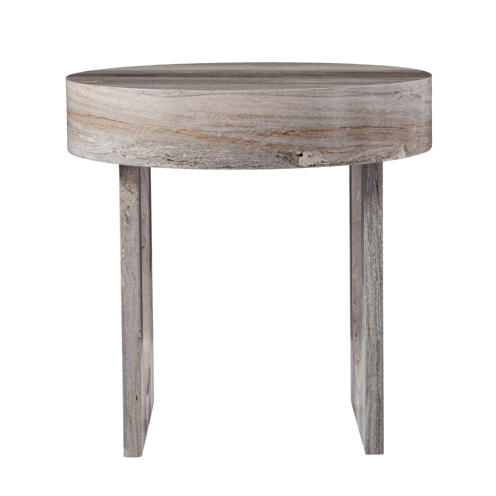 Safavieh Chadkirk Round Faux Marble Top Accent Table With Geometric Legs For Modern Living CK1126302