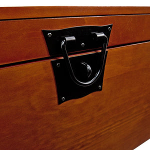 Safavieh Pyramid Trunk Style Coffee Table With Hidden Storage Birch Veneer And Solid Poplar Legs BROWN CK1224
