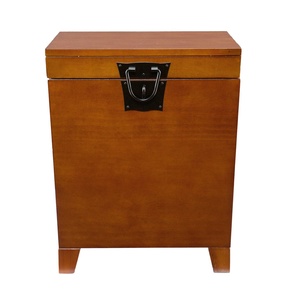 Safavieh Pyramid Mission Oak Lift Top End Table With Hidden Storage For Living Room Decor BROWN CK1225