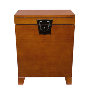 Safavieh Pyramid Mission Oak Lift Top End Table With Hidden Storage For Living Room Decor BROWN CK1225