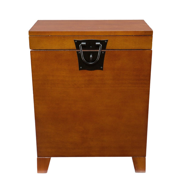 Safavieh Pyramid Mission Oak Lift Top End Table With Hidden Storage For Living Room Decor BROWN CK1225