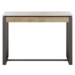 Safavieh Kota Console Table Stone Top Powder Coated Metal Frame Modern Entryway Accent GREY / GREY CK12323