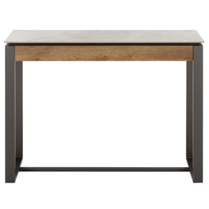 Safavieh Kota Console Table Stone Top Powder Coated Metal Frame Modern Entryway Accent GREY / BROWN CK12333