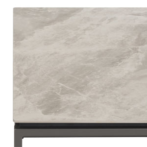 Safavieh Syd Nesting Coffee Table Set With Stone Look Top And Powder Coated Metal Legs For Living Room GREY / BLACK CK12410