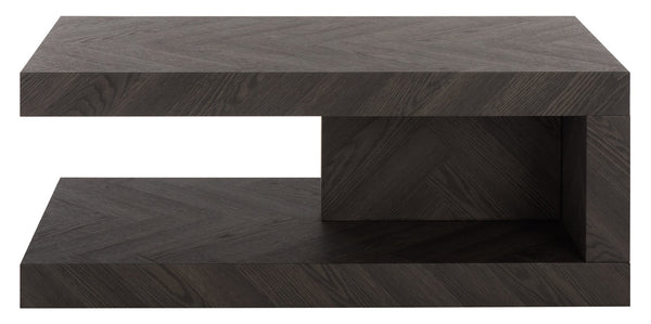 Safavieh Andra Modern Two Tier Coffee Table With Mdf Top And Metal Frame For Living Room BLACK CK12510