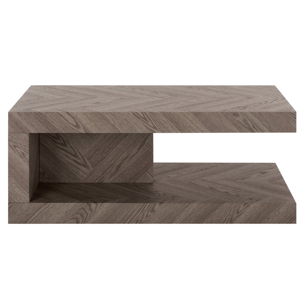 Safavieh Andra Modern Two Tier Coffee Table With Mdf Top And Metal Frame For Living Room GREY CK12520