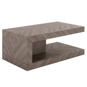 Safavieh Andra Modern Two Tier Coffee Table With Mdf Top And Metal Frame For Living Room GREY CK12520